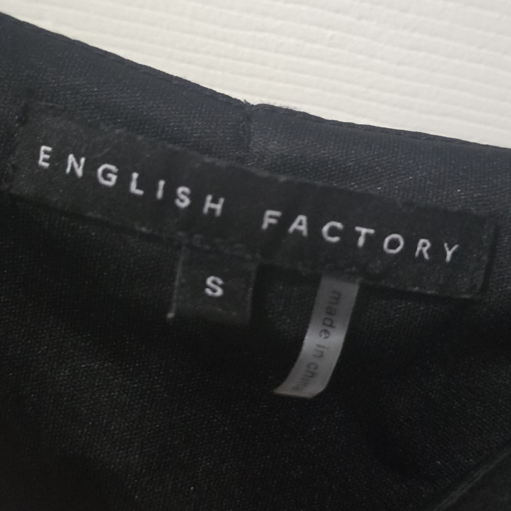 English Factory Black Puff Sleeve A-Line Mini Dress, Study Scuba Knit, EUC! - Picture 13 of 14